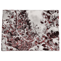 Frischer Schnee auf roten Blätter