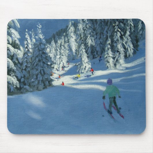 Frischer Schnee Morzine Frankreich Mousepad (Vorne)