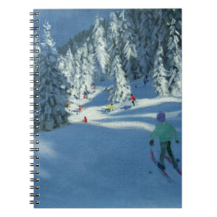 Frischer Schnee Morzine Frankreich Notizblock
