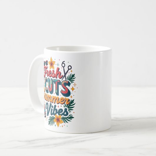 Frischer Schnitt Sommerfrische Personalisierter Fr Kaffeetasse (Vorderseite Links)