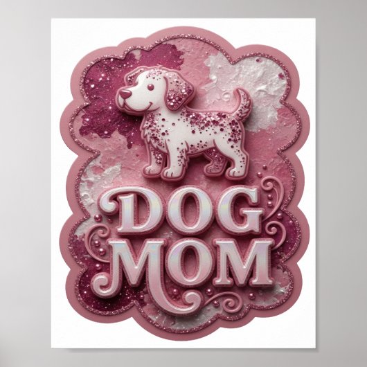 Frischer Silber-Hundemutter-Druck Poster (Vorne)