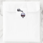 Frischer Silber-Vinyl-Stil Quadratischer Aufkleber (Tasche)