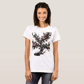 Frischer silberner METALLIC BLOOM Druck T-Shirt (Vorne ganz)