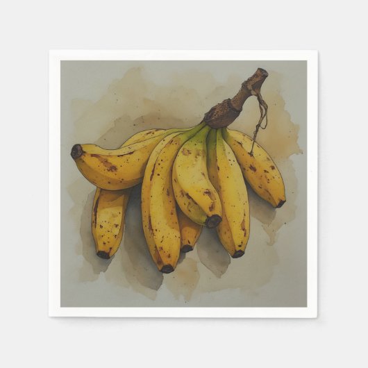 Frischer Stapel Bananen Serviette (Vorderseite)