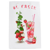 Frischer Strawberry Drink Geschenkbeutel - Benutze Mittlere Geschenktüte (Vorderseite)
