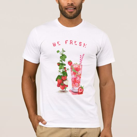 Frischer Strawberry Juice Cool Drink - Heisser Som T-Shirt (Vorderseite)