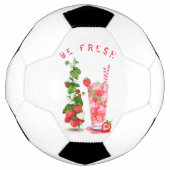 Frischer Strawberry Saft Cool Drink Fußball Ball (Vorderseite)