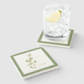 FRISCHER THYME Marble Stone Untersetzer (+text) Gr (Seitenansicht)