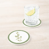 FRISCHER THYME Round Sandstone Untersetzer (-text) (Seite)