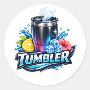 Frischer Tumbler Runder Aufkleber