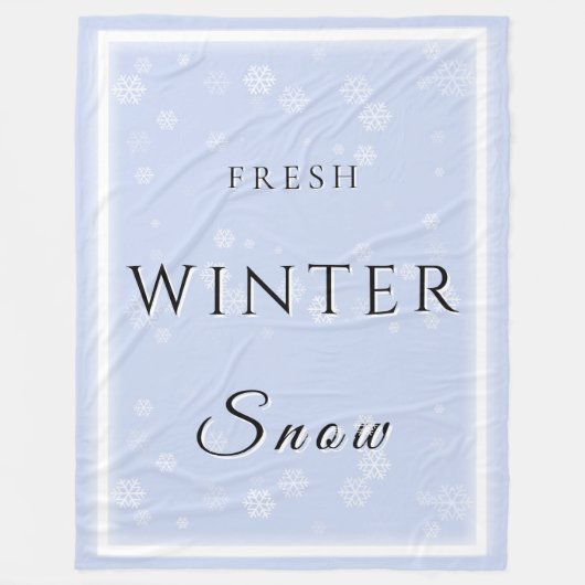 Frischer Winterschnee mit Schnee Fleecedecke (Vorderseite)