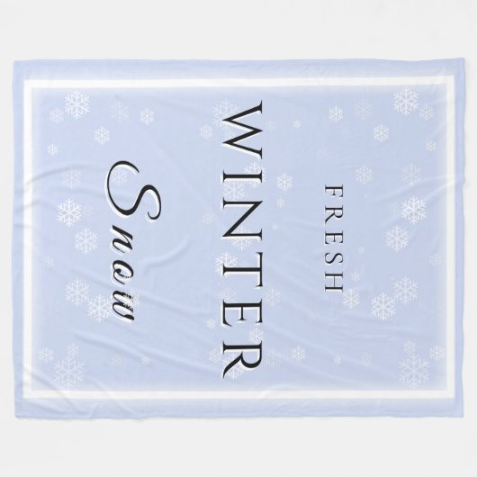 Frischer Winterschnee mit Schnee Fleecedecke (Vorderseite (Horizontal))