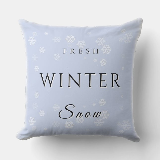 Frischer Winterschnee mit Schnee Kissen (Vorderseite)