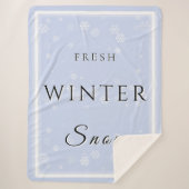 Frischer Winterschnee mit Schnee Sherpadecke (Vorderseite)