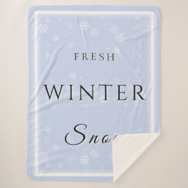 Frischer Winterschnee mit Schnee Sherpadecke