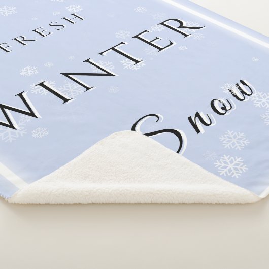 Frischer Winterschnee mit Schnee Sherpadecke (3/4)