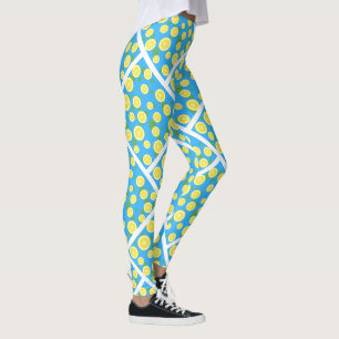 Frischer Zitronenscheiben-Blau-Sommer-Leggings Leggings