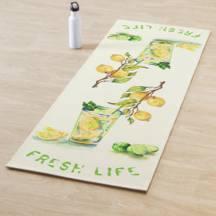 Frischer Zitronentrinker Yoga Mat - Benutzerdefini Yogamatte