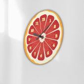 Frischer Zitrusfrüchte Runde Wand Uhr: Küchendekor Große Wanduhr