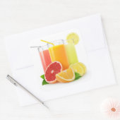 Frischer Zitrussaft Quadratischer Aufkleber (Umschlag)