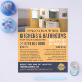 Frisches Badezimmer Portrait, Küche & Badezimmer F Flyer (Einzeln)