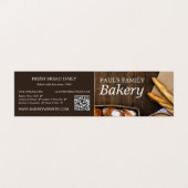 Frisches Baguette, Bäcker, Bäckerei im Detail Visitenkarten (Außenseite Aufgefaltet)