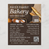 Frisches Baguette, rustikale Bäckereien, Bäckerei Flyer (Vorne)