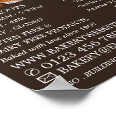 Frisches Baguette, rustikale Bäckereien, Bäckerei Poster (Ecke)