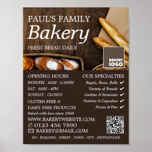 Frisches Baguette, rustikale Bäckereien, Bäckerei Poster