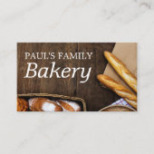 Frisches Baguette, rustikale Bäckereien, Bäckereil Visitenkarte (Vorderseite)