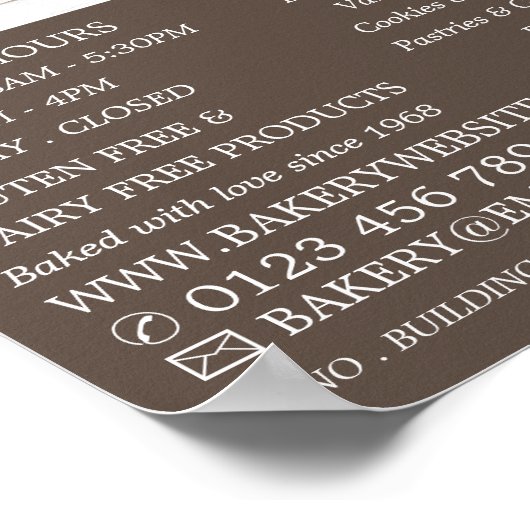 Frisches Baguette-Sortiment, Bäckereien, Bäckereil Poster (Ecke)