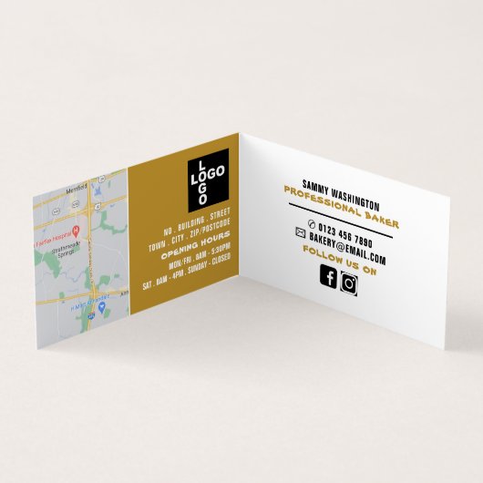 Frisches Baguettes, Bäckereien, Bäckerei im Detail Visitenkarten (Innenseite)