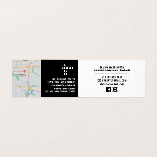 Frisches Baguettes, Bäckereien, Bäckerei im Detail Visitenkarten (Innenseite Aufgefaltet)