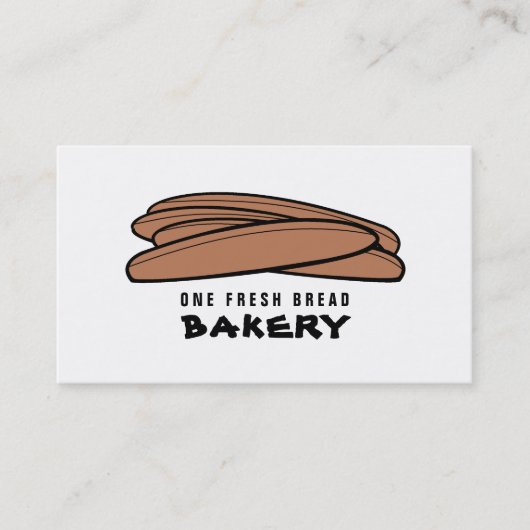 Frisches Baguettes, Bäckereien, Bäckereiladen Visitenkarte (Vorderseite)