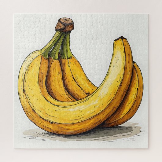 Frisches Bananen-Illustration Puzzle (Vertikal)
