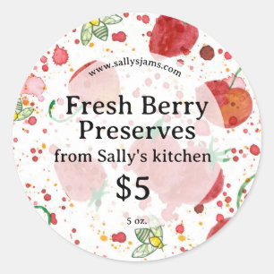 Frisches Berry aus der Küche des Jar Label Runder Aufkleber