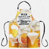 Frisches Bier frage keine Fragen Schürze (Vorderseite)