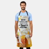 Frisches Bier frage keine Fragen Schürze (Getragen)