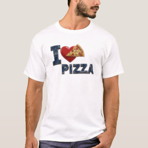 Frisches Blau I LOVE PIZZA Modekunst T-Shirt