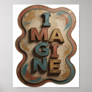 Frisches Blau IMAGINE Grafikdesign Poster