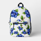 Frisches Blaubeer-Nahtloses Muster Bedruckter Rucksack (Vorderseite)