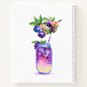 Frisches Blueberry Drink Notebook - Custom Text Notizblock (Rückseite)