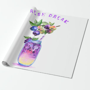 Frisches Blueberry Drink Wrapping Paper - Custom T Geschenkpapier