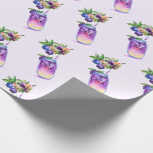 Frisches Blueberry Trinkpapier Geschenkpapier