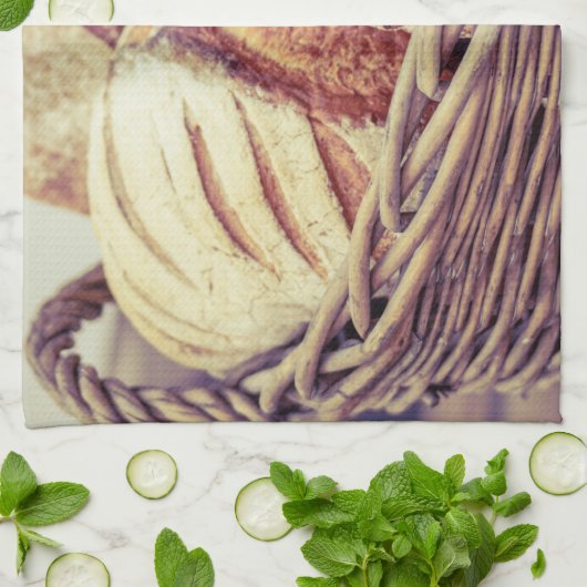 Frisches Brot Geschirrtuch (Gefaltet)