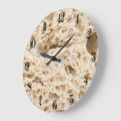 Frisches Brot schneiden Große Wanduhr (Winkel)