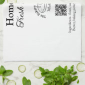 Frisches Brot und Backwaren mit Namen, Zutaten Q o Geschirrtuch (Gefaltet)