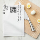 Frisches Brot und Backwaren mit Namen, Zutaten Q o Geschirrtuch (Viertel Falte)