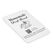 Frisches Brot und Backwaren mit Namen, Zutaten Q o Magnet (Rechte Seite)