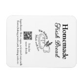 Frisches Brot und Backwaren mit Namen, Zutaten Q o Magnet (Horizontal)